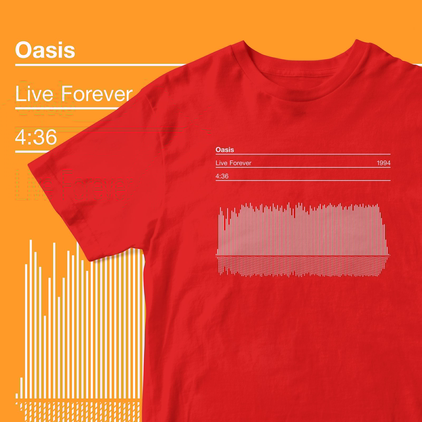 Oasis Live Forever T-shirt | Serigrafica7585
